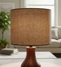 10-Inch Premium Jute Fabric Drum Lampshade