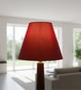 10-Inch Red Fabric Conical Lampshade