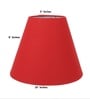10-Inch Red Fabric Conical Lampshade