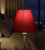 10-Inch Red Fabric Conical Lampshade