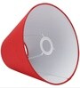 10-Inch Red Fabric Conical Lampshade