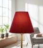 10-Inch Red Fabric Conical Lampshade