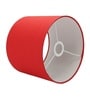 10-Inch Red Fabric Drum Lampshade