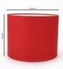 10-Inch Red Fabric Drum Lampshade