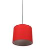10-Inch Red Fabric Drum Pendant Light