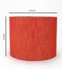 10-Inch Red Texture Fabric Drum Lampshade