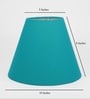 10-Inch Teal Fabric Conical Lampshade