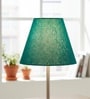 10-Inch Teal Fabric Conical Lampshade