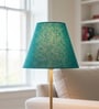 10-Inch Teal Fabric Conical Lampshade