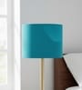 10-Inch Teal Fabric Drum Lampshade