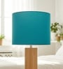 10-Inch Teal Fabric Drum Lampshade