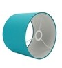 10-Inch Teal Fabric Drum Lampshade