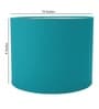 10-Inch Teal Fabric Drum Lampshade