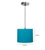 10-Inch Teal Fabric Drum Pendant Light