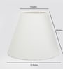 10-Inch White Fabric Conical Lampshade
