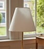 10-Inch White Fabric Conical Lampshade
