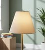 10-Inch White Fabric Conical Lampshade