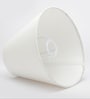 10-Inch White Fabric Conical Lampshade