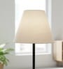 10-Inch White Fabric Conical Lampshade