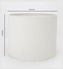 10-Inch White Fabric Drum Lampshade