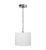 10-Inch White Fabric Drum Pendant Light