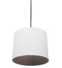 10-Inch White Fabric Drum Pendant Light