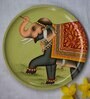 Green Elephant 10 Inch Wooden Wall Plate