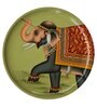Green Elephant 10 Inch Wooden Wall Plate