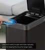10 Litre Black Plastic Dustbin