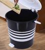 10 Litre Black Plastic Manual Lift Dustbin