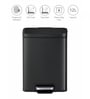 10 Litre Grey Stainless Steel Dustbin