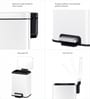 10 Litre White Stainless Steel Dustbin