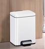 10 Litre White Stainless Steel Dustbin