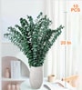 Set Of 10 Green Plastic Eucalyptus Dried Plants