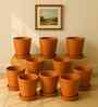10 Pcs Red Terracotta 3.5 Inchs Planters