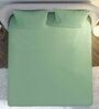 Green Solid 144 TC Cotton 1 Double King Size Bedsheet with 2 Pillow Covers