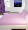 Pink Solid 144 TC 100 % Cotton King Size Bedsheet With 2 Pillow Covers 