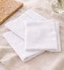 White 100% Bamboo Waffle Face Towel Set Of 4