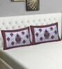 Red Traditional 120 TC Cotton 27X16.9 Inches Pillow Covers (Set of 2)