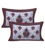 Red Traditional 120 TC Cotton 27X16.9 Inches Pillow Covers (Set of 2)