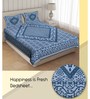 100% Cotton 144 TC Traditional Jaipuri King Size Bedsheet with 2 Pillow Covers