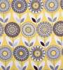 Yellow Floral 250 TC Cotton Double King Sized Bedsheet With 2 Pillow Covers