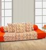 Orange Patterned 200 TC 100% Cotton (Set of 6) Diwan Sets