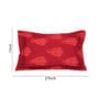 Red Traditional 200TC Cotton 17 x 27 Inches Pillow Covers (Set of 2)