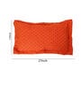 Orange Patterned 200TC Cotton 17 x 27 Inches Pillow Covers (Set of 2)