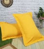 Yellow Solid 200TC Cotton 17 x 27 Inches Pillow Covers (Set of 2)