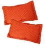 Orange Patterned 200TC Cotton 17 x 27 Inches Pillow Covers (Set of 2)