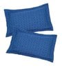 Blue Geometric 200TC Cotton 17 x 27 Inches Pillow Covers (Set of 2)