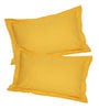 Yellow Solid 200TC Cotton 17 x 27 Inches Pillow Covers (Set of 2)