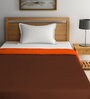 Orange Polyester Solid 120 GSM Single Bed Dohar